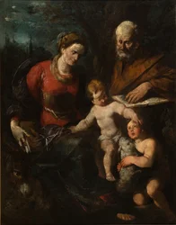 Santa Ana, Joaquín y Juan el Bautista con el Niño Jesús